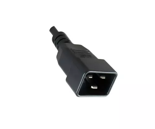 Cable de alimentación C13 a C20, 1 mm², prolongación, VDE, negro, longitud 1,80 m